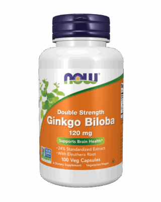 Ginkgo Biloba, Double Strength 120 mg Veg Capsules